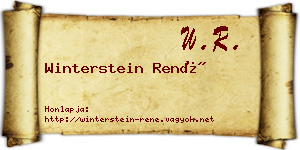 Winterstein René névjegykártya